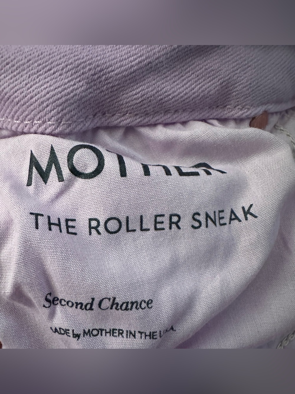 MOTHER Lavender Wide-Leg Flare Jeans 26 The Roller Sneak Second Chance raw hem - Picture 5 of 8